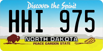 ND license plate HHI975