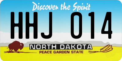 ND license plate HHJ014