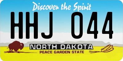 ND license plate HHJ044