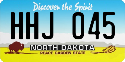 ND license plate HHJ045