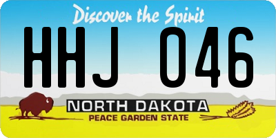 ND license plate HHJ046