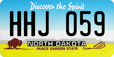 ND license plate HHJ059