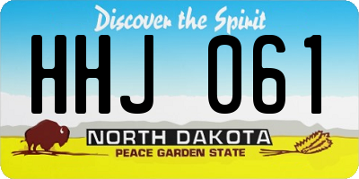 ND license plate HHJ061