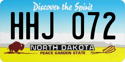 ND license plate HHJ072