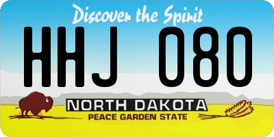 ND license plate HHJ080