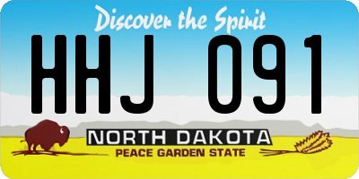 ND license plate HHJ091