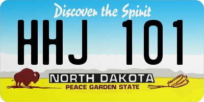 ND license plate HHJ101