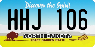 ND license plate HHJ106