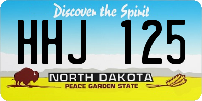 ND license plate HHJ125