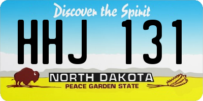 ND license plate HHJ131