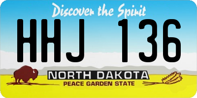 ND license plate HHJ136