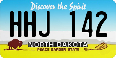 ND license plate HHJ142