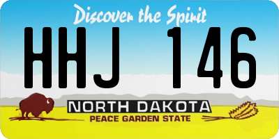 ND license plate HHJ146