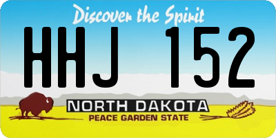 ND license plate HHJ152