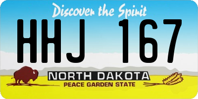 ND license plate HHJ167