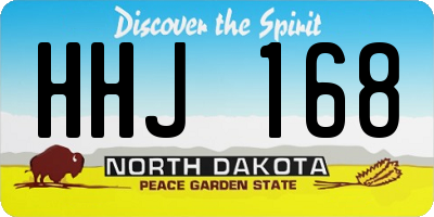 ND license plate HHJ168