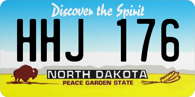 ND license plate HHJ176