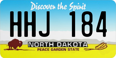 ND license plate HHJ184