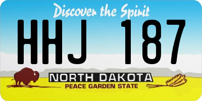 ND license plate HHJ187