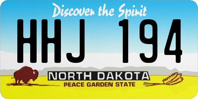 ND license plate HHJ194