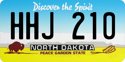 ND license plate HHJ210