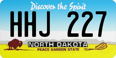 ND license plate HHJ227