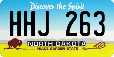 ND license plate HHJ263