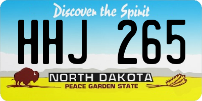 ND license plate HHJ265