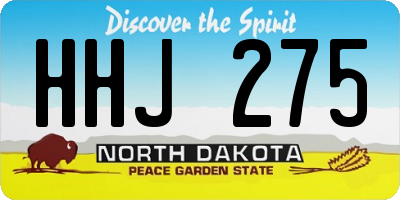 ND license plate HHJ275
