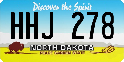 ND license plate HHJ278