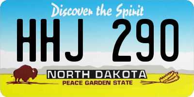ND license plate HHJ290