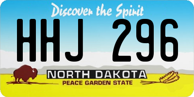 ND license plate HHJ296