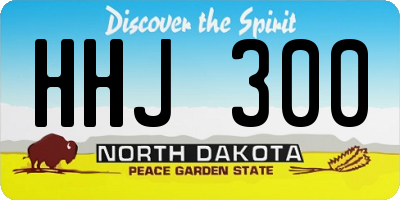 ND license plate HHJ300
