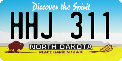 ND license plate HHJ311