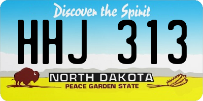 ND license plate HHJ313