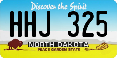 ND license plate HHJ325