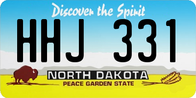 ND license plate HHJ331