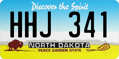 ND license plate HHJ341