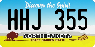 ND license plate HHJ355