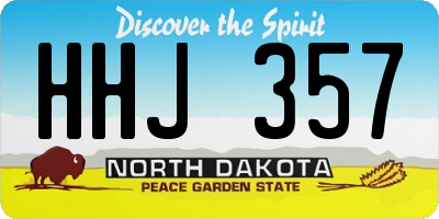 ND license plate HHJ357