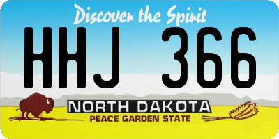 ND license plate HHJ366