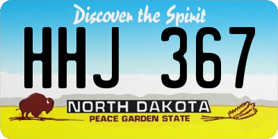 ND license plate HHJ367