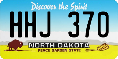 ND license plate HHJ370