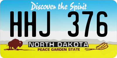 ND license plate HHJ376