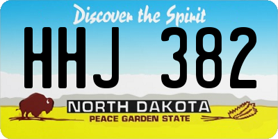 ND license plate HHJ382