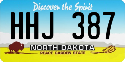 ND license plate HHJ387