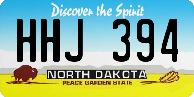 ND license plate HHJ394