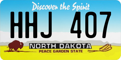 ND license plate HHJ407