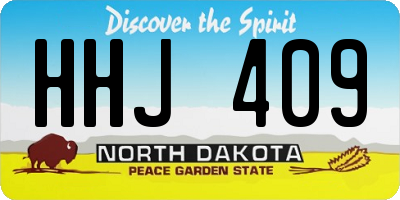 ND license plate HHJ409