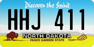ND license plate HHJ411